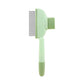 4-Pack Self-Cleaning Pet Brush Set – Stainless Steel Deshedding Slicker Combs (2 Long Pin & 2 Dual Pin) in Green & Yellow Tones