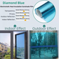 Premium 6-Layer Diamond Blue Window Film for Home/Office – Reflective One-Way Privacy, 50cm x 2m One Roll, UPF 50+ UV Block,With Full Install Tools