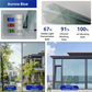 Premium 6-Layer Aurora Blue Window Film for Home/Office – Reflective One-Way Privacy, 50cm x 2m One Roll, UPF 50+ UV Block,With Full Install Tools