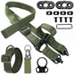 Green Quick-Adjust MS4 Tactical Sling System - Single/Two-Point Conversion Kit for Outdoor Gear