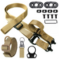 Khaki Quick-Adjust MS4 Tactical Sling System - Single/Two-Point Conversion Kit for Outdoor Gear