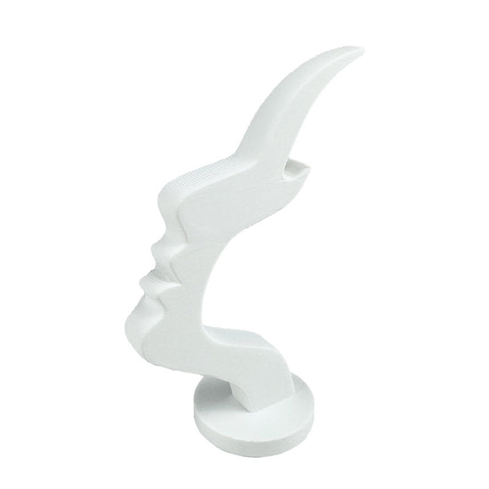 3-Pack White Abstract Face Eyewear Stand – Sculptural Desk & Nightstand Display (13.7 * 5CM)