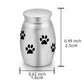 6-Pack 25x16mm Paw Print Mini Memorial Urn – Steel Urn for Dogs and Cats
