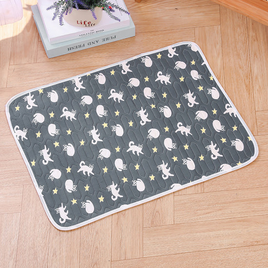 2-Pack Black Cat Pet Summer Cooling Latex Pad (S Size: 40*30cm) - Breathable Ice Silk & Latex-Filled Dog Bed Cat Sleeping Mat with Non-Slip Base