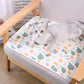 2-Pack Green Dinosaur Pet Summer Cooling Latex Pad (XL Size: 70*50cm) - Breathable Ice Silk & Latex-Filled Dog Bed Cat Sleeping Mat with Non-Slip Base