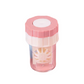 4-PCS Pink Manual Rotation Contact Lens Cleaner Case - Portable Cosmetic Lenses Storage Container & Travel Cleaning Kit