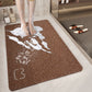 Brown Cat Head Design Loofah Texture Shower Mat (50x80cm) - Non-Slip PVC Bathroom Floor Mat with Drainage, Quick-Dry, Anti-Mould