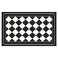Black Checkered Design Loofah Texture Shower Mat (40x80cm) - Non-Slip PVC Bathroom Floor Mat, Quick-Draining, Anti-Mould & Massage Pad