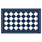 Dark Blue Checkered Design Loofah Texture Shower Mat (40x80cm) - Non-Slip PVC Bathroom Floor Mat, Quick-Draining, Anti-Mould & Massage Pad