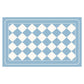 Light Blue Checkered Design Loofah Texture Shower Mat (40x80cm) - Non-Slip PVC Bathroom Floor Mat, Quick-Draining, Anti-Mould & Massage Pad