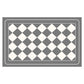 Grey Checkered Design Loofah Texture Shower Mat (44x75cm) - Non-Slip PVC Bathroom Floor Mat, Quick-Draining, Anti-Mould & Massage Pad