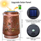 2-Pack Decorative Solar Butterfly Hanging Lantern(11x11x17CM) - Waterproof Metal Hollow-Carved Outdoor Garden Projection Light for Garden and Patio