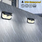 2-Pack Solar Motion Sensor Wall Light(178-Bead LED) -  3 Lighting Modes, IP64 Waterproof, Three-Sided Wide-Angle Lighting for Outdoor Security and Garden Lighting