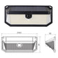 2-Pack Solar Motion Sensor Wall Light(416-Bead LED) -  3 Lighting Modes, IP64 Waterproof, Three-Sided Wide-Angle Lighting for Outdoor Security and Garden Lighting