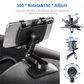 2-Pack Multi-Function 360° ABS Rotating Car Phone Holder - Universal Clip Mount for Dashboard, Rearview Mirror & Sun Visor with Anti-Slip