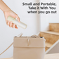 White Portable Mini Lint Roller Set for Pet Hair Cleaning - 6 Refills (180 Sheets Total), Sticky Dust Remover Brush for Clothes & Travel