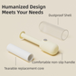 White Portable Mini Lint Roller Set for Pet Hair Cleaning - 6 Refills (180 Sheets Total), Sticky Dust Remover Brush for Clothes & Travel