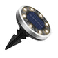 4-Pack New Solar LED In-Ground Yellow Lights (Single 8.3x8.3x10 cm) - Stainless Steel & ABS Waterproof Outdoor Garden Pathway and Landscape Spike Lamp