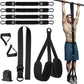 Black (300lb)Heavy Duty Pull-Up Assist Strap System With Foam Handles - Adjustable Resistance Trainer for Pull-Ups and Home Gym Workouts