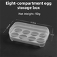 4 Pack Portable  8-Grid Shockproof Eggs Box With Egg Holder- Clear PP Plastic Storage Box, Secure Lock, Anti-Shock Tray for Outdoor Camping Picnic