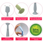4-Pack Grey Large Silicone Ointment Applicator Spatulas(16.5 CM x 3.8 CM) - Cream Spreader with Suction Base, Hygienic & Precise