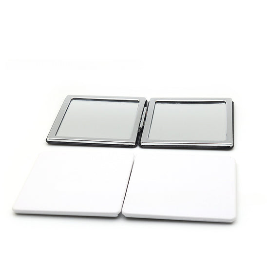 4-Pack White Jumbo Square Folding Compact Mirror(8X8CM) - Men&