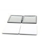 4-Pack White Jumbo Square Folding Compact Mirror(8X8CM) - Men&