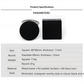 4-Pack White Jumbo Square Folding Compact Mirror(8X8CM) - Men&