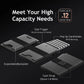 2-Pack Black Metal Thin Slim Men Women Pop Up Wallet (10.1 x 6.9 x 1.7 cm) - RFID Anti-theft Card Holder with box