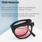 Ultra-Light Foldable TR Sunglasses for Women with Storage Bag - 15° Adjustable Temples & Premium Hinges, UV Protection (Black Frame/Pink Lenses)