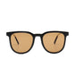 Ultra-Light Foldable TR Sunglasses for Women with Storage Bag - 15° Adjustable Temples & Premium Hinges, UV Protection (Black Frame/Brown Lenses)