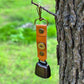 4-Pack Caramel Color Bear Bell & Anti-Lost PU Keyring Accessory(14 x 3.5 x 2.5CM) - Magnetic Silencing Design, Outdoor Safety Alarm for Hiking, Camping & Pet