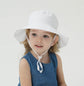 2-Pack Purple Flower Pattern Kids Sun Hat and Travel Beach Fisherman Cap(S Size for Head Circumference 48-50) - Breathable UV Protection Cap