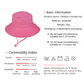2-Pack Purple Flower Pattern Kids Sun Hat and Travel Beach Fisherman Cap(M Size for Head Circumference 52-54) - Breathable UV Protection Cap