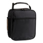 Black Portable Insulated Lunch Bag - Oxford Cloth Handheld Meal Prep Tote, Large-Capacity Square Upright Design for School Office