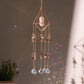 Moon Chaser Handcrafted Suncatcher - Natural Agate Slice & Multi-Faceted Prism for Decorative Refraction