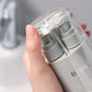 Grey Deluxe 8-in-1 Travel Toiletry Set - Portable All-in-One Toothbrush Holder, Wash Cup, Towel and 2 * Refill Bottles for Travel & Camping