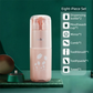 Pink Deluxe 8-in-1 Travel Toiletry Set - Portable All-in-One Toothbrush Holder, Wash Cup, Towel and 2 * Refill Bottles for Travel & Camping