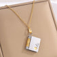 Gold-Sliver Titanium Steel Fading-Resistant Envelope Locket Necklace - Openable Love Letter Pendant for Couples