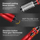 2-in-1 Grey-Purple Automatic Rotating Hot Air Styler(38/50mm Curling Barrel) - Multifunctional Hair Dryer Brush, Straightener & Curler with 3 Heat Settings and 360° Bi-directional Rotation