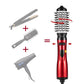 2-in-1 Grey-Purple Automatic Rotating Hot Air Styler(38/50mm Curling Barrel) - Multifunctional Hair Dryer Brush, Straightener & Curler with 3 Heat Settings and 360° Bi-directional Rotation