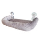Foldable Window Thickened Plush Cat Perch(52 x 30 cm) - Warm Soft Plush Hammock with Strong 85mm Dual Suction Cups for Indoor Pets