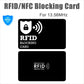Black White Style RFID & NFC Blocking Card Set (5 Pack) - Contactless NFC ID / Credit Card Protection, Anti-Skimming Shield for Wallet