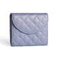 3-Pack Soft PU Rhombus Pattern Quilted Lipstick & Card Holder - Portable & Durable Cosmetic Pouch / Coin Purse (Pink & Purple & Black Large Rhombus Pattern Set)