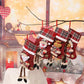 E4-1 Santa Claus Dangling Leg Christmas Stocking(22x15CM) - Hanging Gift Bag for Holiday Decoration