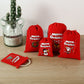 2-Pack Luxury Red Velvet Christmas Tree Gift Bag(13x18CM) - Festive Drawstring Storage Bag for Candy, Gifts & Apple Packaging
