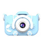 X2 Blue Single Lens Kids Cat Digital Camera - Multi-Functions With 20MP Interpolation, Photo & Multiple Filters, 1080P Video and Game