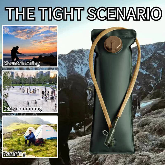 Outdoor Black 2L Hydration Bladder for Running & Cycling - Eco-Friendly PEVA Material Water Reservoir Pack Insert with Bite Valve & 93CM Water Pipe