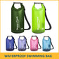 Blue Purple 5L PVC Waterproof Swimming Bag Bonus with Waterproof Phone Pouch - Roll-Top Floating Dry Gear Bags for Beach, Kayaking & Outdoor Sports