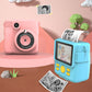 Purple ABS-681 Portable Kids Mini Digital Polaroid with 32GB Card,  3 Rolls Printing Paper & 6 Color Pens - Instant Print Thermal Photo Printer for DIY Fun
